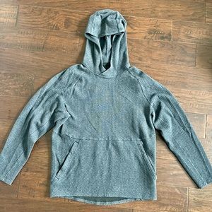 Lululemon At Ease Hoodie M Pullover Zip Pockets Sweater gray black
